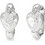 Guess Crystal Love Γυναικεία Σκουλαρίκια Κρίκοι από Ατσάλι Ασημί UBE06365JWRHT