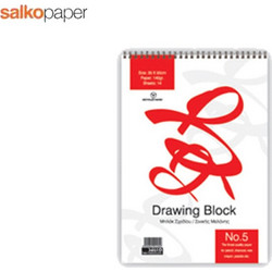 Salko Νο5 Μπλοκ Σχεδίου 35x50cm 140gr/m² 14 Φύλλα 5τμχ