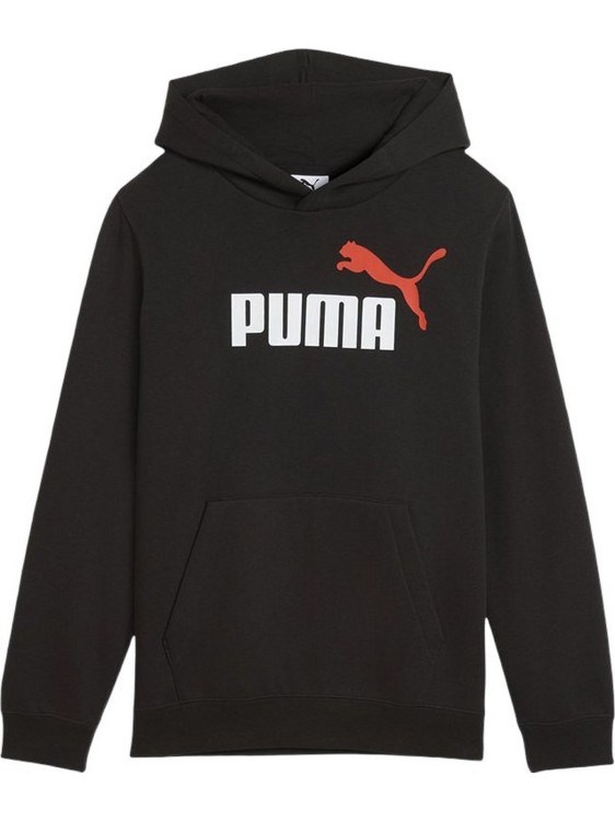 Puma Παιδικό Φούτερ με Κουκούλα Μαύρο Λευκό Κόκκινο 685822-71