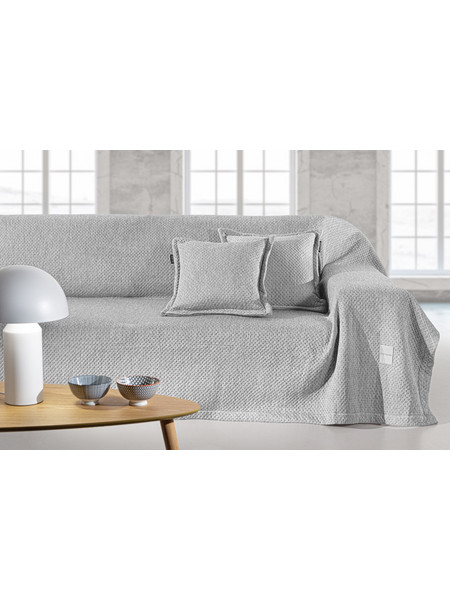 Guy Laroche Ριχτάρι Τριθέσιου Καναπέ 170x300 Cooling Silver Με Μαξιλαροθήκη
