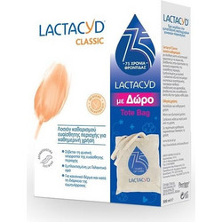Lactacyd Promo Classic Intimate Λοσιόν Καθαρισμού 300ml + Tote Bag