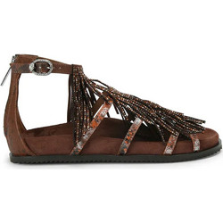 Kurt Geiger Γυναικεία Σανδάλια Suede με Στρας Καφέ 5855335069