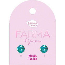 Farma Bijoux Γυναικεία Σκουλαρίκια Καρφωτά με Swarovski 105252