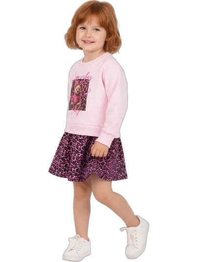 Joyce Teddy Παιδικό Φόρεμα Καφέ 2661601