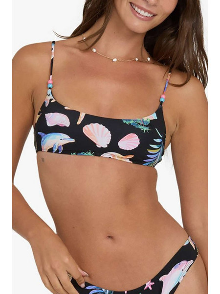 Billabong Party Wave Bikini Top Μπουστάκι Μαύρο Πολύχρωμο BL000326