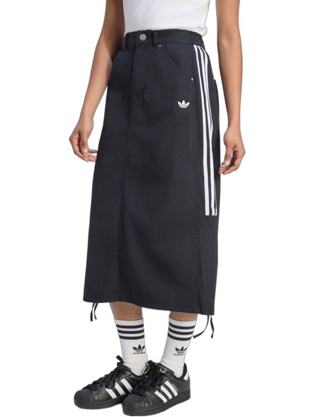 Adidas Μίντι Φούστα Υφασμάτινη Ψηλόμεση Μαύρη LE8298