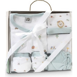 Interbaby Σετ Ρούχων για Νεογέννητο Αγόρι Granja Koala Πράσινο Mint 5τμχ