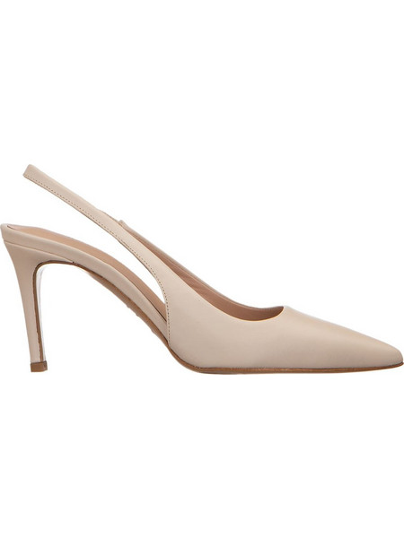 KALOGIROU Sogier Γόβες Slingback Δερμάτινες με Τακούνι Στιλέτο Εκρού