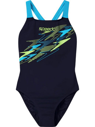 Speedo Medley Logo Medalist Αθλητικό Ολόσωμο Μαγιό Μαύρο 8-A000111005