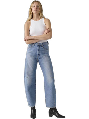 Levi's Ψηλόμεσο Γυναικείο Τζιν Παντελόνι Barrel Εφαρμογή Μπλε 003V5-0002