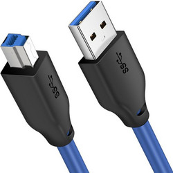 Cabletime CT-C160-U3-AMBM Καλώδιο USB-A Male 3.0 to USB-B Male 2m Blue CT-C160-U3-AMBM-BL2