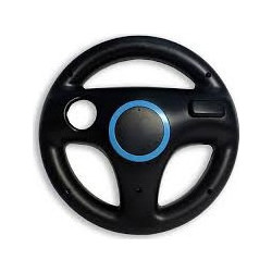 WII Steering Wheel Set Handle Grip Black για WII