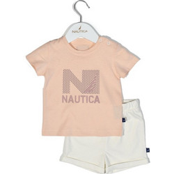 Nautica Des. 16 Βρεφικό Σετ για Αγόρι Καλοκαιρινό Σομόν Μπεζ