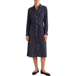 Gant Midi Καθημερινό Φόρεμα Σεμιζιέ Μεταξωτό Navy Μπλε 3GW4503549-433