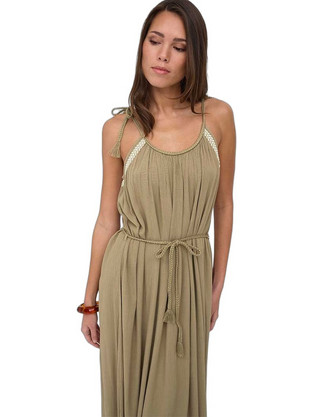 JDY Maxi Καλοκαιρινό Καθημερινό Φόρεμα Χακί 15367118