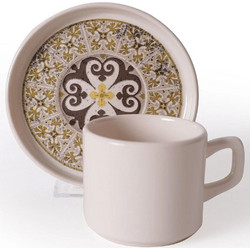 Hermia Multi Σετ Φλιτζάνια Κεραμικά Μπεζ 184ml 4τμχ 275KRM2558