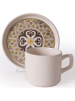 Hermia Multi Σετ Φλιτζάνια Κεραμικά Μπεζ 184ml 4τμχ 275KRM2558
