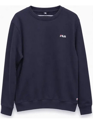 Fila Zelta Crew Neck Sweat Top Ανδρικό Αθλητικό Φούτερ Navy Μπλε APJPM26005