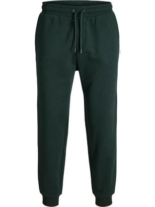 Jack & Jones Ανδρικό Παντελόνι Φόρμας Fleece με Λάστιχο Κυπαρισσί 12249274