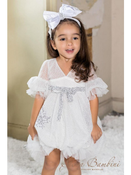 Stova Bambini Βαπτιστικό Φόρεμα 2τμχ AW2020/21-G1