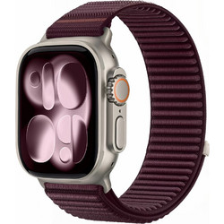 Tech-Protect NylonLoop Λουράκι Υφασμάτινο Deep Burgundy (Apple Watch 44 / 45 / 46 / 49mm)