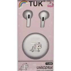 T-208 Ακουστικά Bluetooth In Ear White Pink