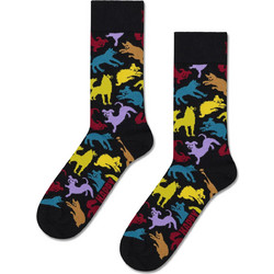 Happy Socks Dog Ανδρικές Κάλτσες Ψηλές με Σχέδια Μαύρες P006816-1000