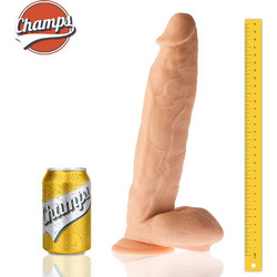 Champs Veiny Ρεαλιστικό Dildo με Βεντούζα & Όρχεις 31.5cm Flesh