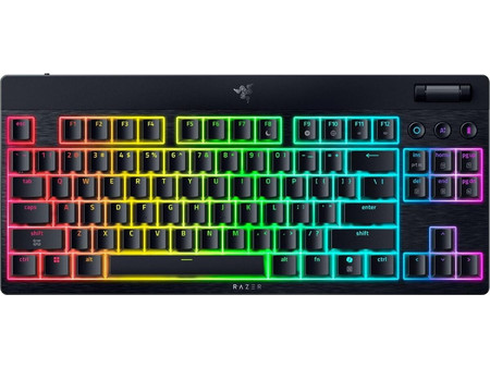 Razer BlackWidow V4 Low Profile Ασύρματο Μηχανικό Gaming Πληκτρολόγιο TenKeyLess με Razer Orange Gen 3 Διακόπτες RGB Black