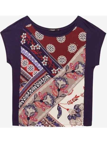 Desigual Ganges Γυναικείο Καλοκαιρινό Top Navy Μπλε 19SWTKBG-5000