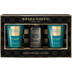 Baylis & Harding Black Pepper & Ginseng Shower Gel 50ml + Shampoo 100ml + After Shave Balm 50ml
