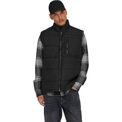 Only & Sons Αμάνικο Ανδρικό Μπουφάν Puffer Μαύρο 22024229
