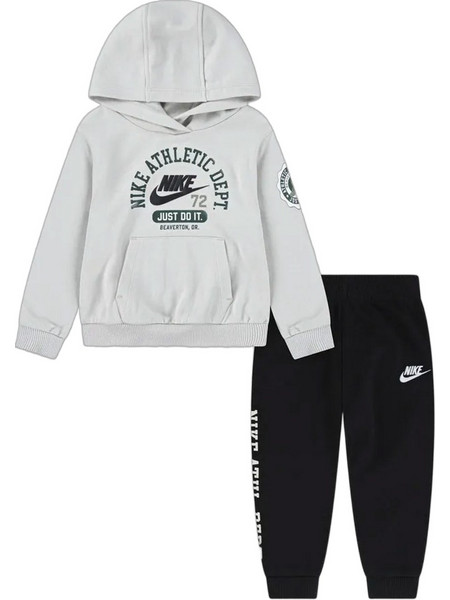 Nike Παιδικό Σετ Φόρμας Γκρι Μαύρο 66N227-023