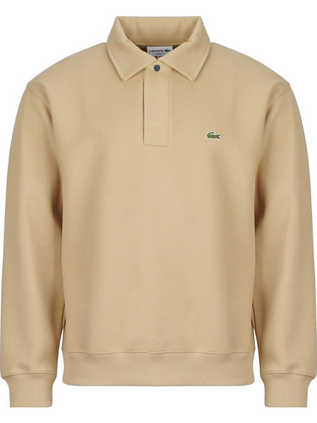 Lacoste Ανδρική Μπλούζα Polo Μακρυμάνικη Μπεζ SH9450-02S