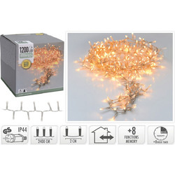 Koopman 1200 Χριστουγεννιάτικα Λαμπάκια LED σε Σειρά Εξωτερικού Χώρου Θερμά Λευκά 24m AX8560450