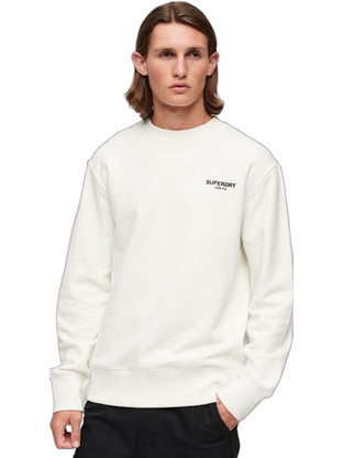 Superdry Ανδρικό Αθλητικό Φούτερ με Κουκούλα Λευκό M2013479A-3K0