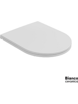 Bianco Ceramica Lenta Καπάκι Λεκάνης Οβάλ από Βακελίτη Slim Soft Close Λευκό 508-MS38C-301