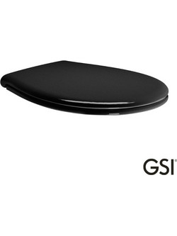 GSI Καπάκι Λεκάνης Οβάλ από Βακελίτη Soft Close Μαύρο 500-MS87C-400