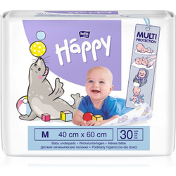 Bella Happy Baby Σετ Σελτεδάκια Αλλαξιέρας Μωρού Λευκά 40x60cm 30τμχ