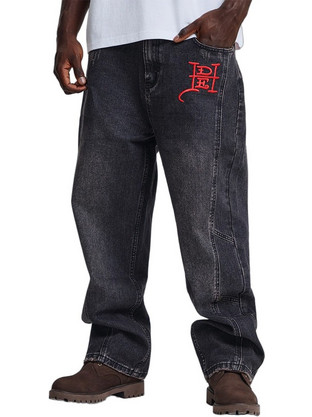 Ed Hardy Serpent Skul Ανδρικό Τζιν Παντελόνι Ελαστικό Relaxed Εφαρμογή Μαύρο ED6012