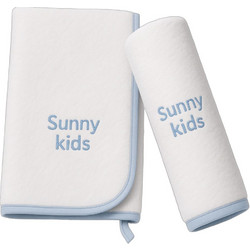 Beboulino Sunny Kids Σετ Βρεφικές Λαβέτες Ώμου Πετσετέ Λευκές Μπλε 30x50cm 2τμχ