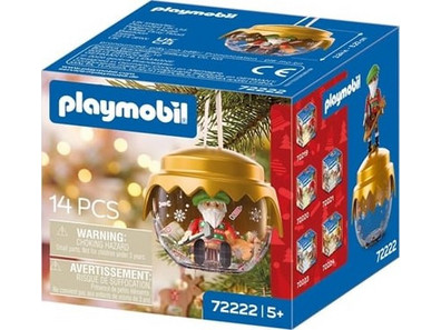 Playmobil Christmas Χριστουγεννιάτικο Στολίδι Μπάλα Άη Βασίλης Σχεδιαστής Παιχνιδιών για 4+ Ετών 72222