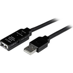 StarTech USB2AAEXT20M Καλώδιο USB-A Female 2.0 to USB-A Male 20m Black
