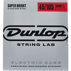 Dunlop Super Bright Σετ 4 Χορδές Ηλεκτρικού Μπάσου Stainless Steel 45-105" 3/4
