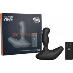 Nexus Revo Stealth Πρωκτική Σφήνα με Δόνηση για Μασάζ Προστάτη 14.6cm Μαύρη