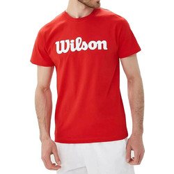 Wilson Script Cotton Ανδρικό Αθλητικό T-Shirt Κόκκινο WRA747808-00