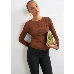 Topshop Γυναικείο Χειμερινό Top Καφέ 31002221