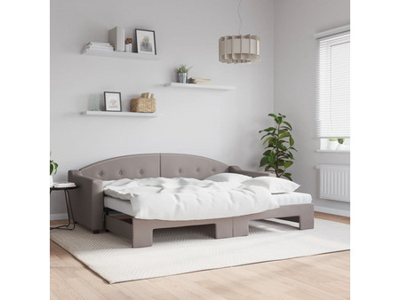 vidaXL Τριθέσιος Καναπές Κρεβάτι Ταμπά 223x90x75cm 3197546