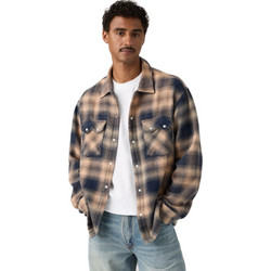 Levi's Ανδρικό Πουκάμισο Βαμβακερό Καρό Μακρυμάνικο Κανονική Γραμμή Overshirt Καφέ 0085P-0001
