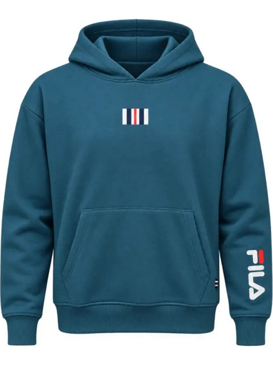 Fila Timoa Παιδικό Φούτερ με Κουκούλα Πετρόλ APJPM26003-620